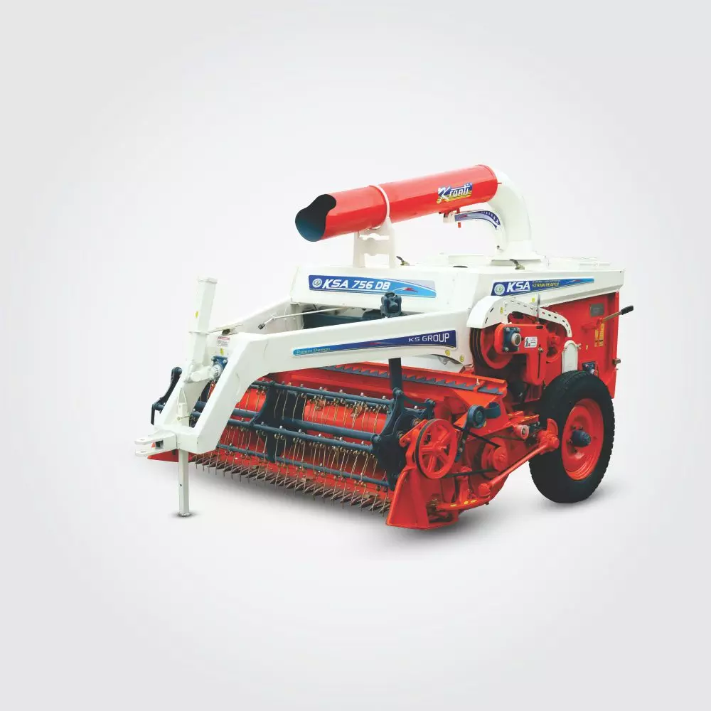 KSA 759 XC straw reaper machine used for cutting threshing and cleaning wheat straw in agricultural fields