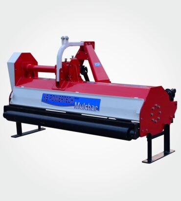 Mulcher machine by KS Powertech for cutting and shredding crop residue and grass in fields
